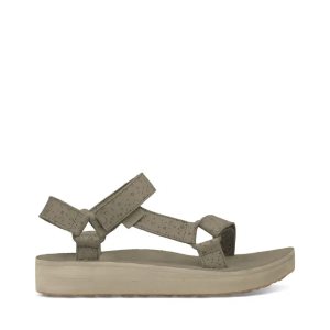 Teva Midform Universal Star - Dámske Sandale Na Platforme - Olivovo Zelená